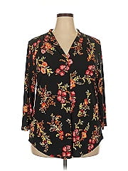 Jm Collection 3/4 Sleeve Blouse