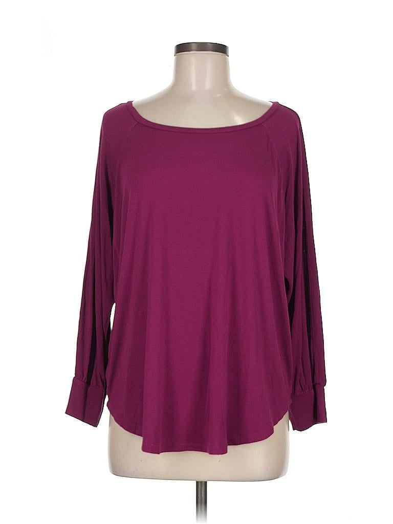 Pre-owned Ann Taylor Loft 3/4 Sleeve T-shirt In Burgundy