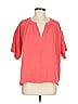 Xirena 100% Cotton Red Short Sleeve Blouse Size M - photo 1