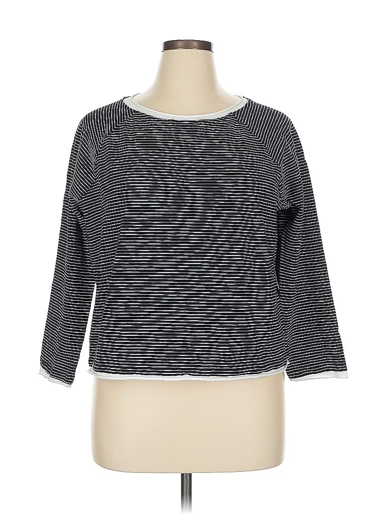 White Label The White Company 100% Cotton Gray 3/4 Sleeve T-Shirt Size 14 - photo 1