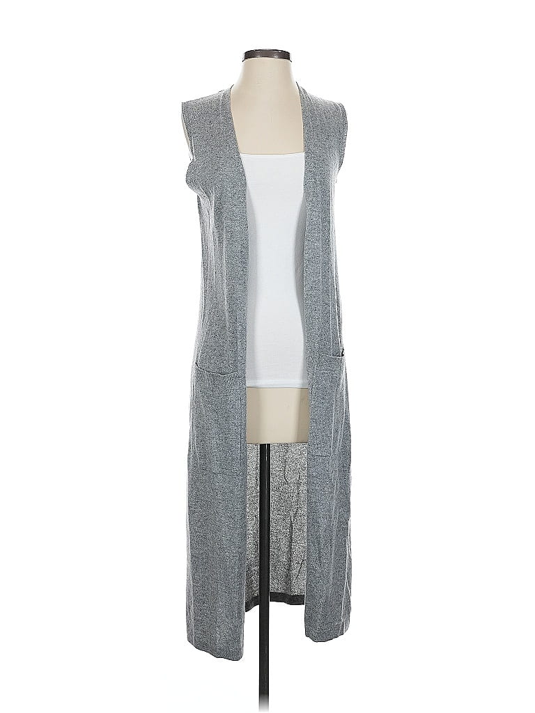 Pre-owned Theory Cashmere Cardigan Sweater In Gray