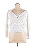 LA MAILLE SEZANE Paris 100% Cotton White Long Sleeve Top Size XL - photo 1
