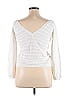LA MAILLE SEZANE Paris 100% Cotton White Long Sleeve Top Size XL - photo 2