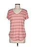 Soho JEANS NEW YORK & COMPANY Stripes Pink Short Sleeve T-Shirt Size M - photo 1
