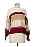 Storia 100% Acrylic Color Block Burgundy Pullover Sweater Size M - photo 1