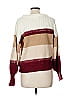 Storia 100% Acrylic Color Block Burgundy Pullover Sweater Size M - photo 2