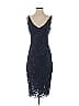 ML Monique Lhuillier 100% Polyester Blue Cocktail Dress Size 4 - photo 1