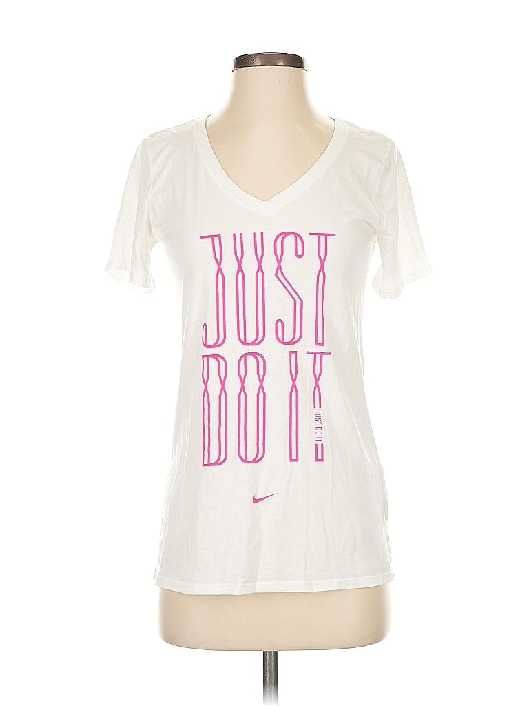 Pre-owned Nike Short Sleeve T-shirt In White