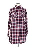 Burton Durable Goods 100% Cotton Plaid Burgundy Casual Dress Size S - photo 1