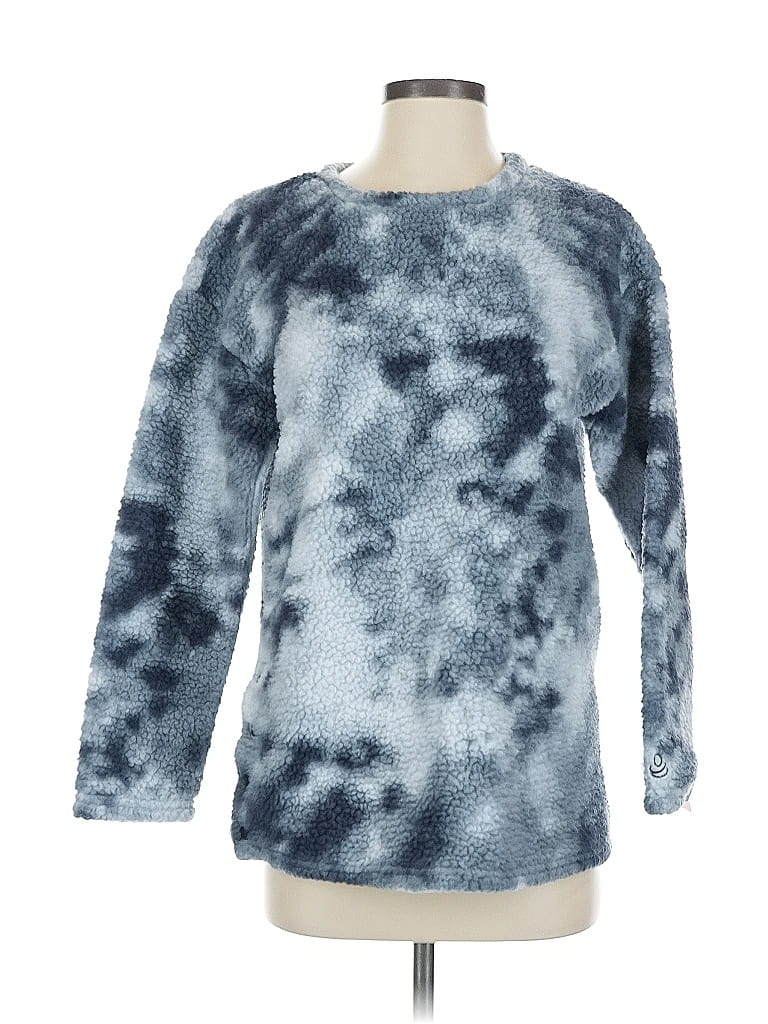 Cuddl Duds 100% Polyester Tie-dye Blue Pullover Sweater Size S - photo 1