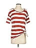 Mystree Stripes Red Short Sleeve T-Shirt Size S - photo 1