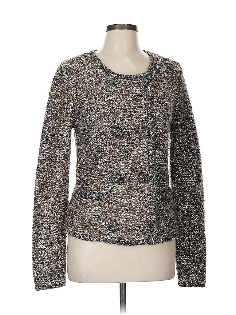 Pre-owned Cabi Cardigan Sweater In Silver