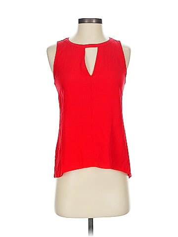 BCBGMAXAZRIA Sleeveless Silk Top (view 1)