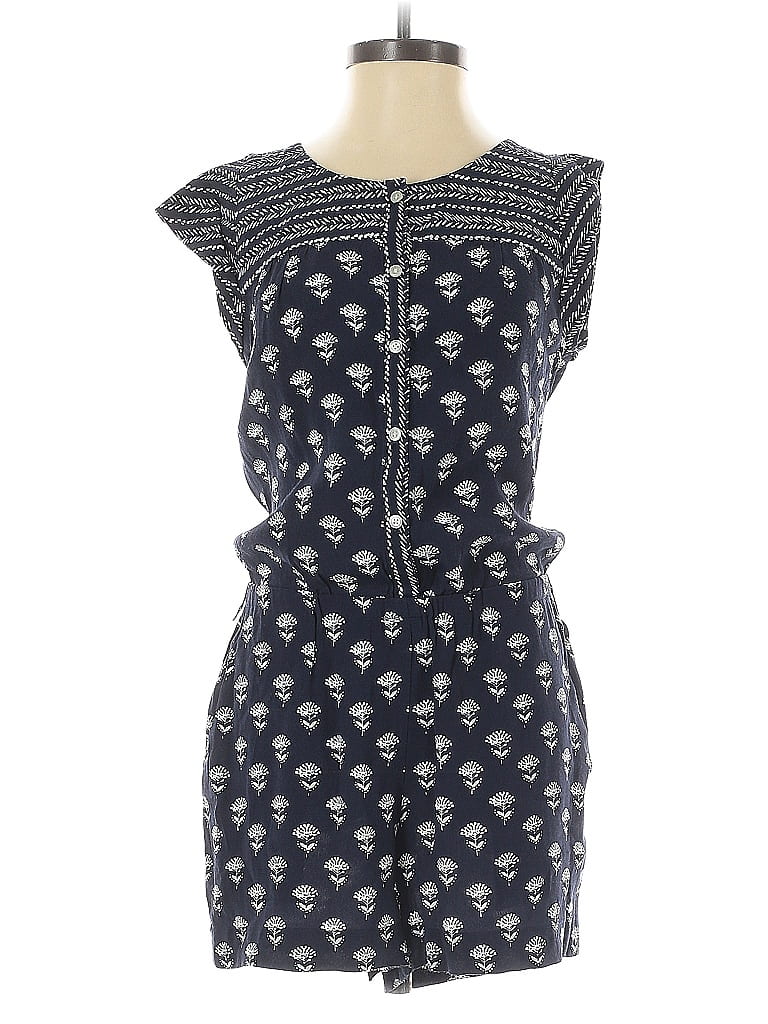Pre-owned Ann Taylor Loft Romper In Blue