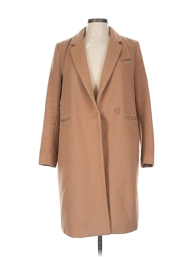 H&M 100% Wool Tan Wool Coat Size 10 - photo 1