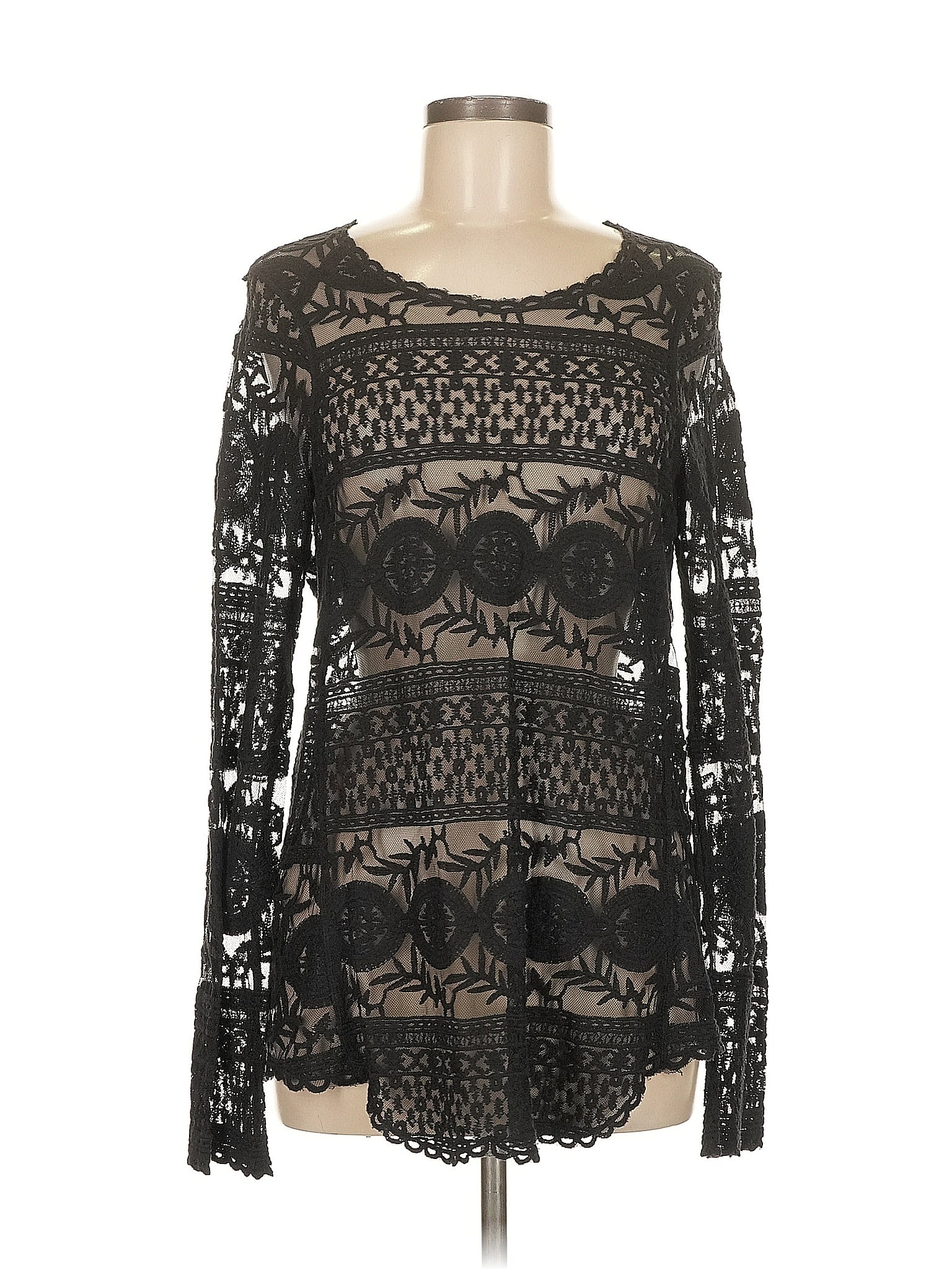 LA Hearts Black Long Sleeve Top Size M