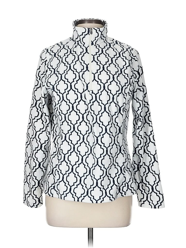 Pre-owned Lands' End Jacket In White