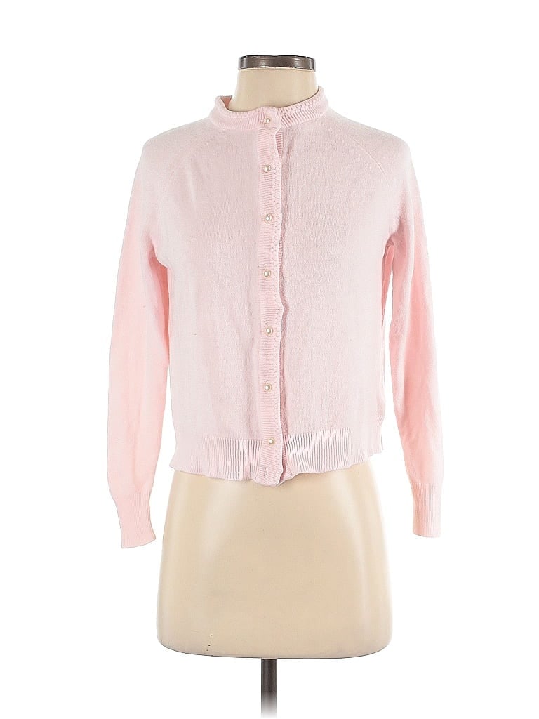 Pre-owned Karen Scott Cardigan Sweater In Pink