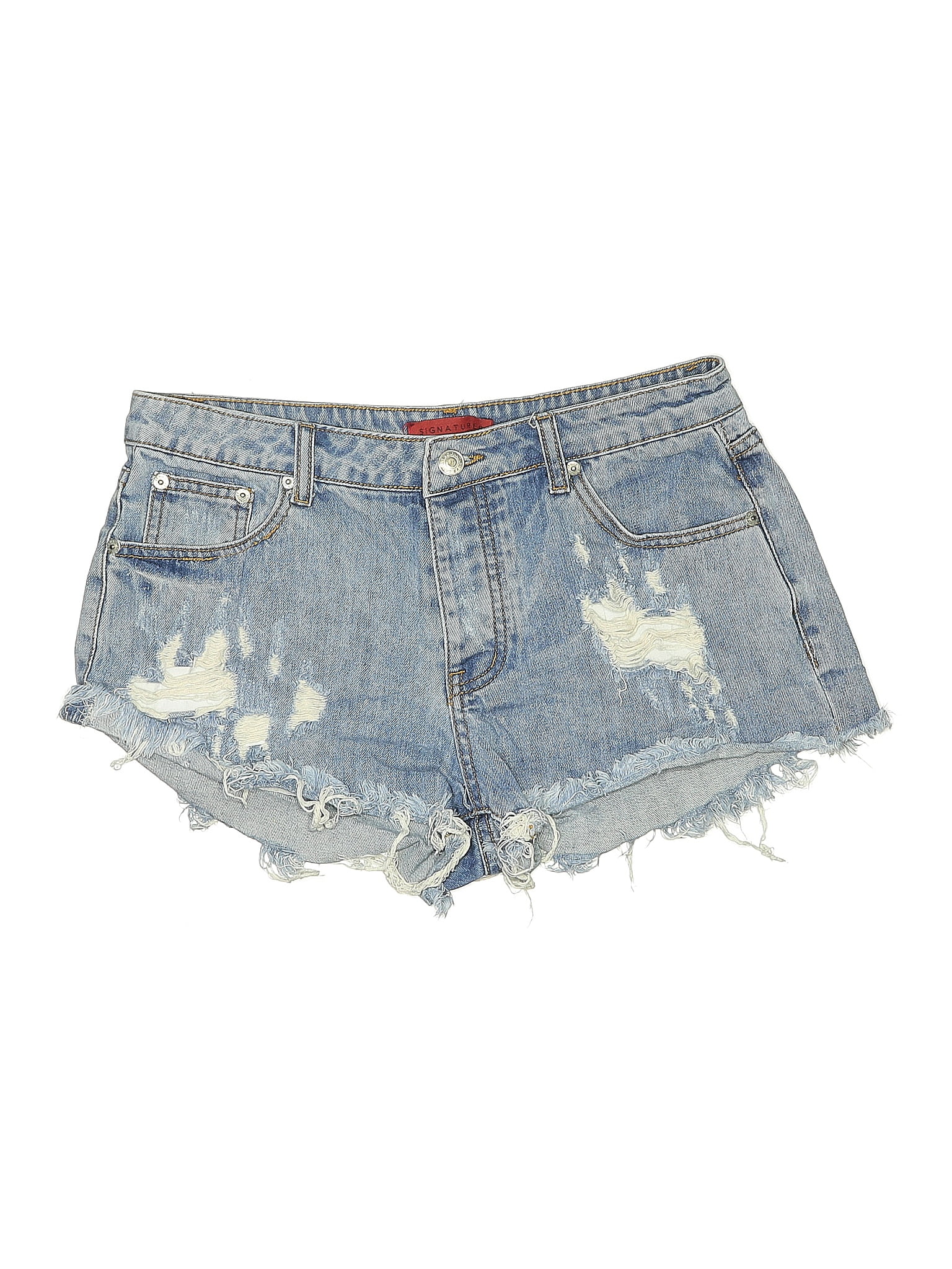 Signature 8 100% Cotton Blue Denim Shorts Size 1