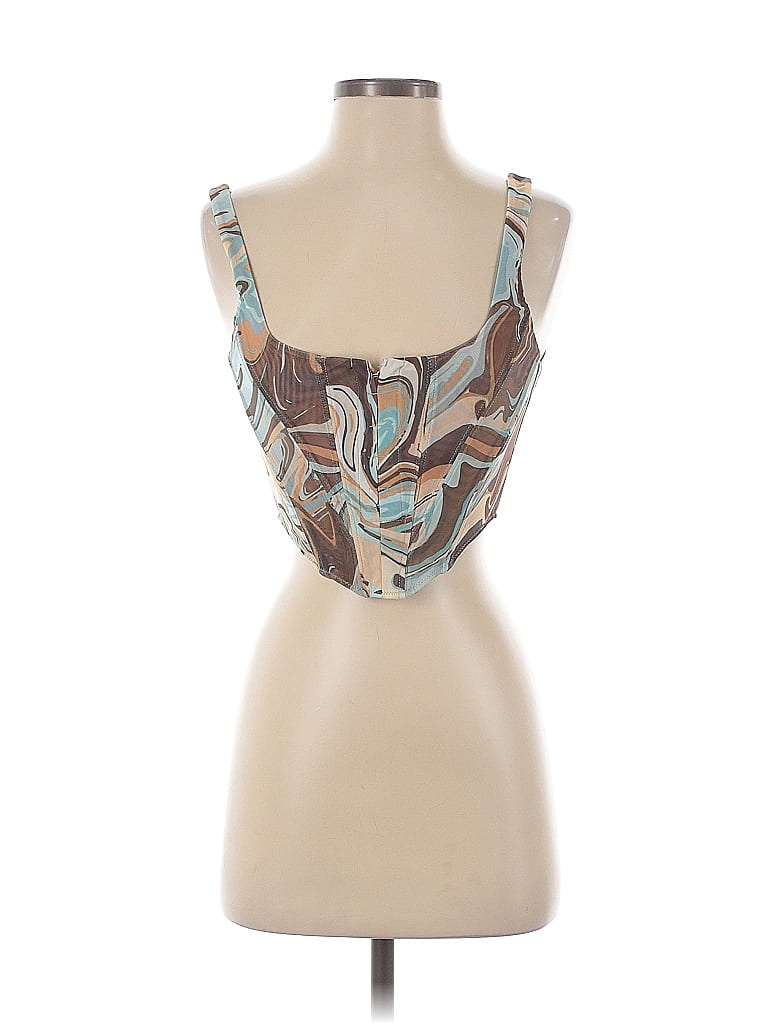 White Fox Brown Sleeveless Top Size S - photo 1