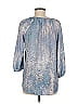 Rose + Olive 100% Polyester Blue 3/4 Sleeve Blouse Size M - photo 2