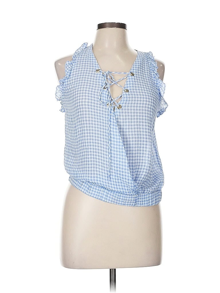 Pre-owned Pinko Sleeveless Blouse In Blue
