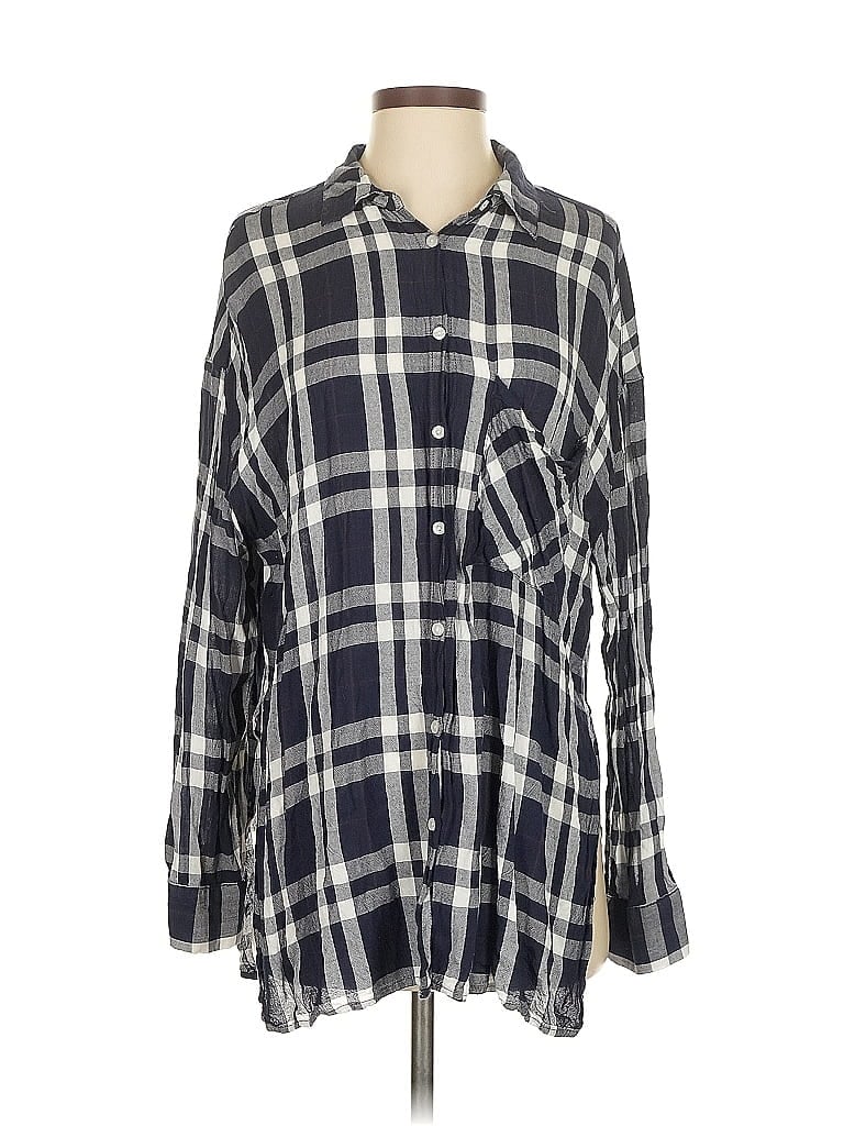 Pre-owned Dress Forum Long Sleeve Button Down Shirt In Gray