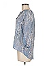Rose + Olive 100% Polyester Blue 3/4 Sleeve Blouse Size M - photo 5