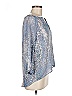 Rose + Olive 100% Polyester Blue 3/4 Sleeve Blouse Size M - photo 4