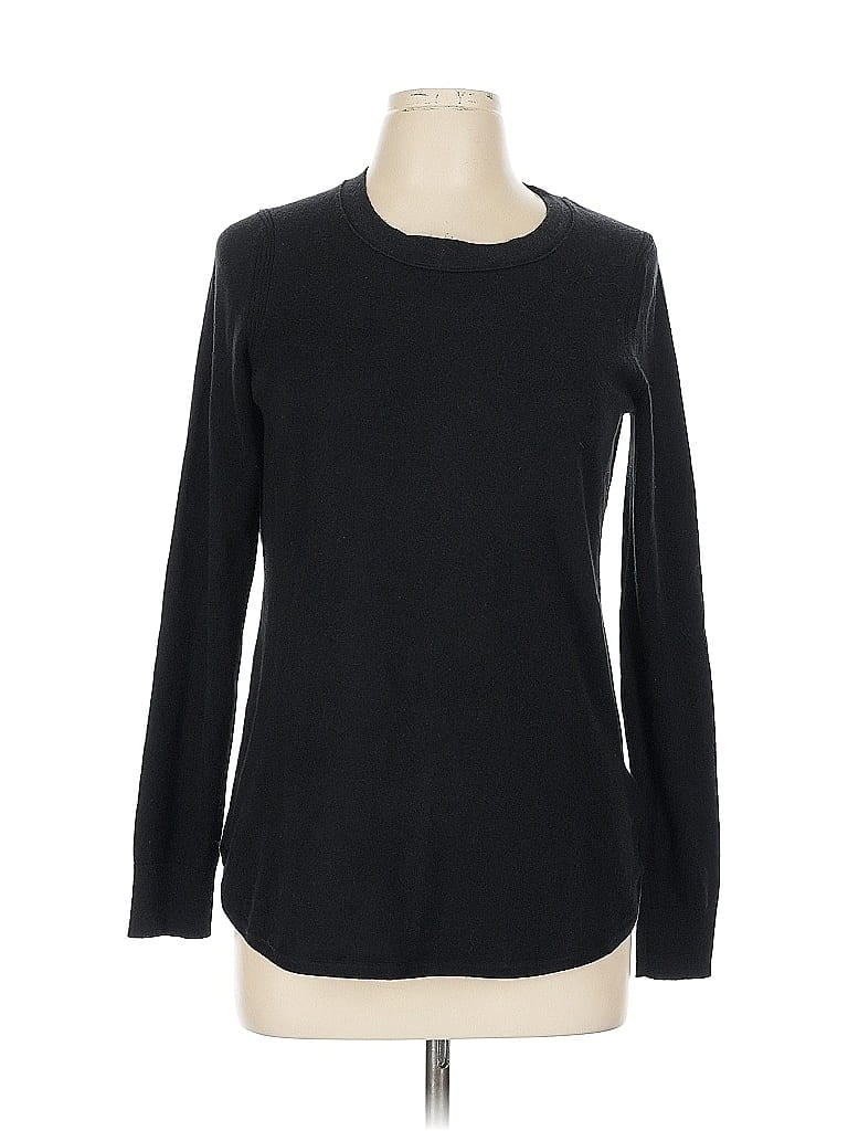 Pre-owned Banana Republic Silk Pullover Sweater In Black