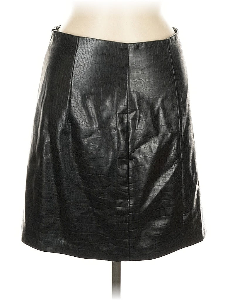 Pre-owned Astr Faux Leather Skirt In Black