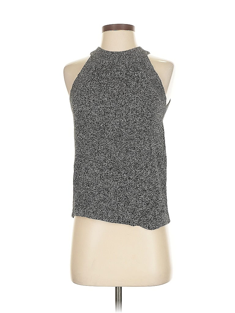 Ann Taylor Factory 100% Cotton Gray Sleeveless Top Size S - photo 1