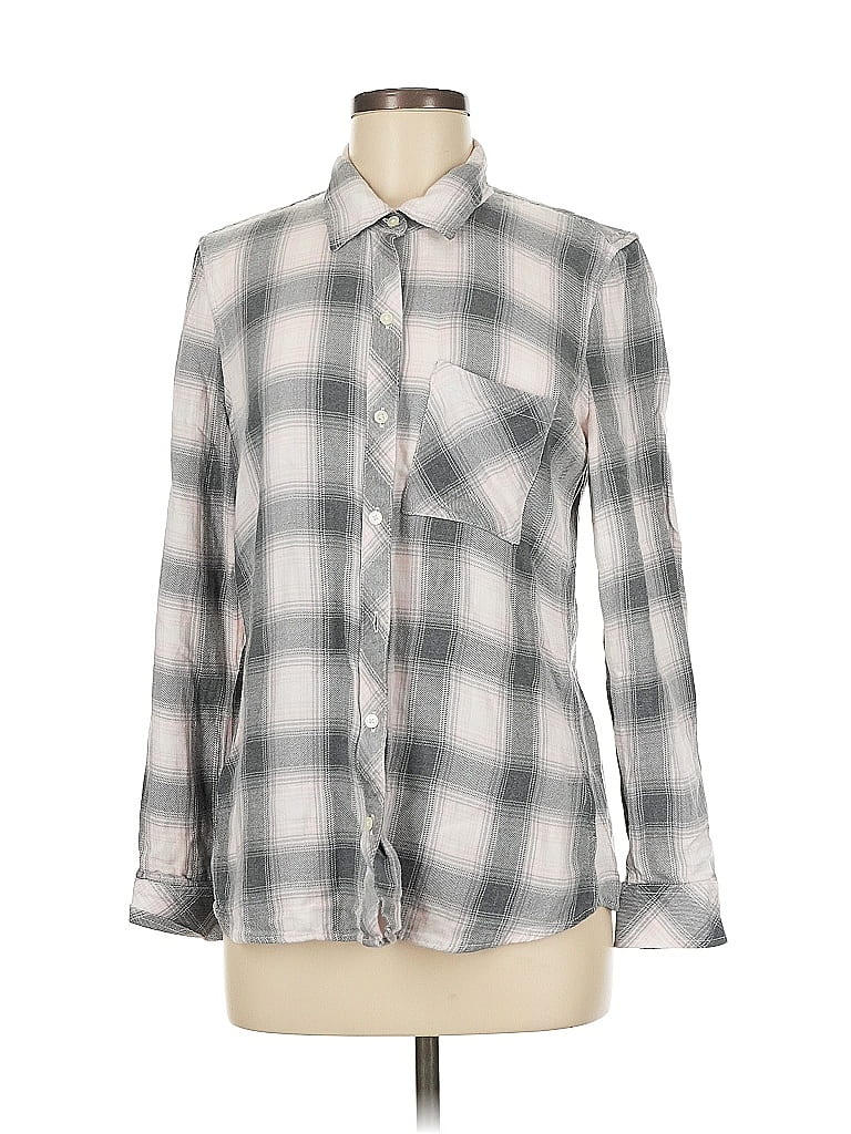Pre-owned Gap Long Sleeve Button Down Shirt In Gray