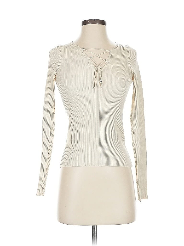 Pre-owned Mng Turtleneck Sweater In White