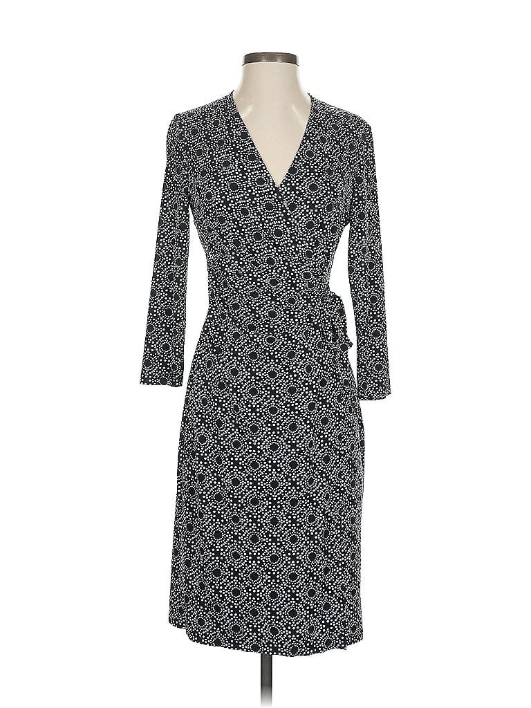 Back Label Print Gray Casual Dress Size 4 - photo 1