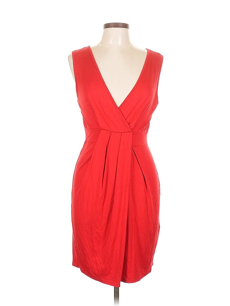 Three Dots Red Cocktail Dress Size L - photo 1