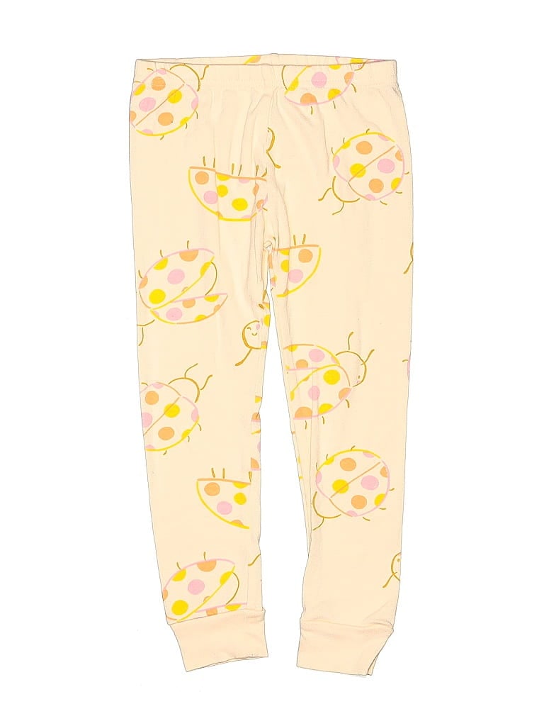 Carter's 100% Cotton Hearts Yellow Casual Pants Size 4T - photo 1