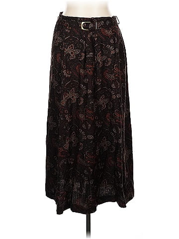 Assorted Brands Brown Paisley Print Midi Skirt (view 1)