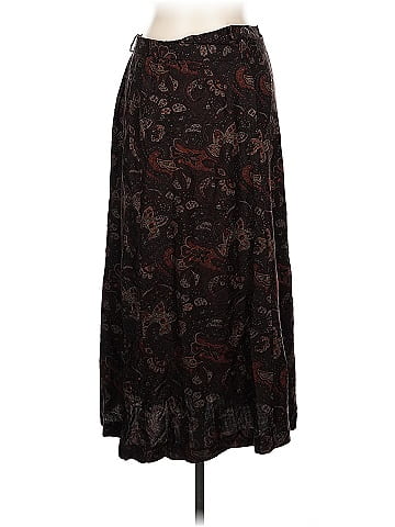 Assorted Brands Brown Paisley Print Midi Skirt (view 2)