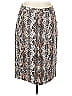Eva Mendes by New York & Company Paisley Silver Casual Skirt Size L - photo 1