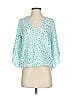 Love Sam 100% Polyester Teal 3/4 Sleeve Blouse Size S - photo 1