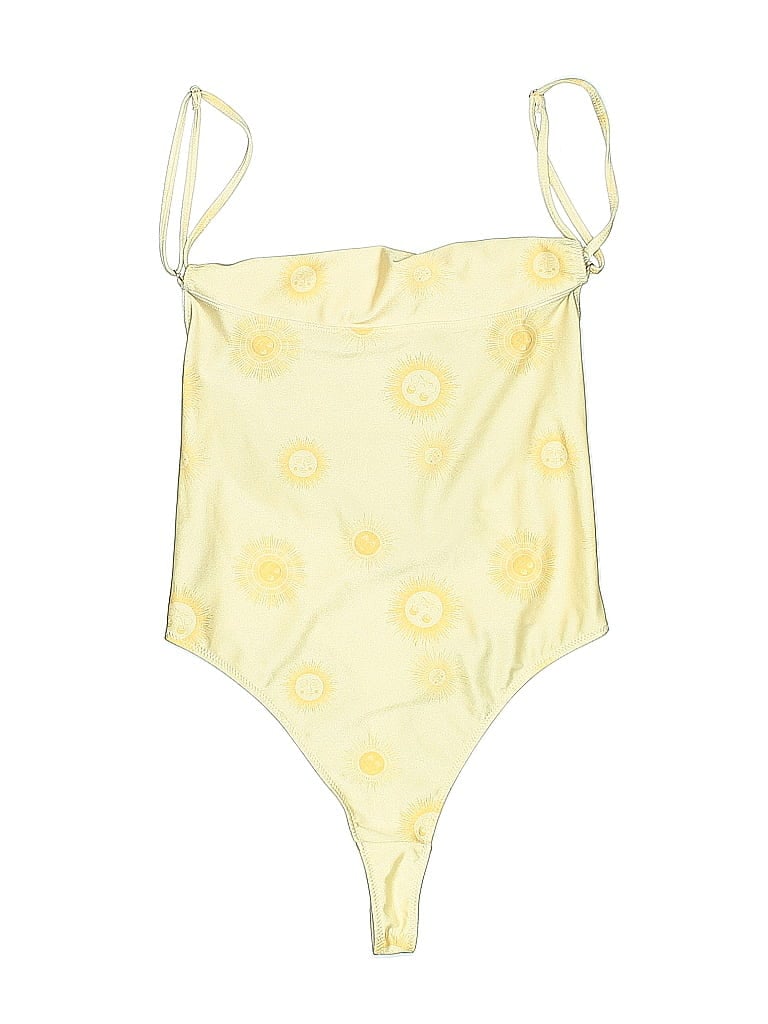 Pre-owned Out From Under Bodysuit In Yellow