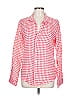 Frank & Eileen 100% Linen Checkered-gingham Pink 3/4 Sleeve Button-Down Shirt Size L - photo 1