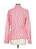 Frank & Eileen 100% Linen Checkered-gingham Pink 3/4 Sleeve Button-Down Shirt Size L - photo 2