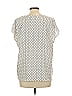 Hilary Radley 100% Polyester Polka Dots Ivory Short Sleeve Blouse Size L - photo 2