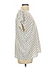 Hilary Radley 100% Polyester Polka Dots Ivory Short Sleeve Blouse Size L - photo 4