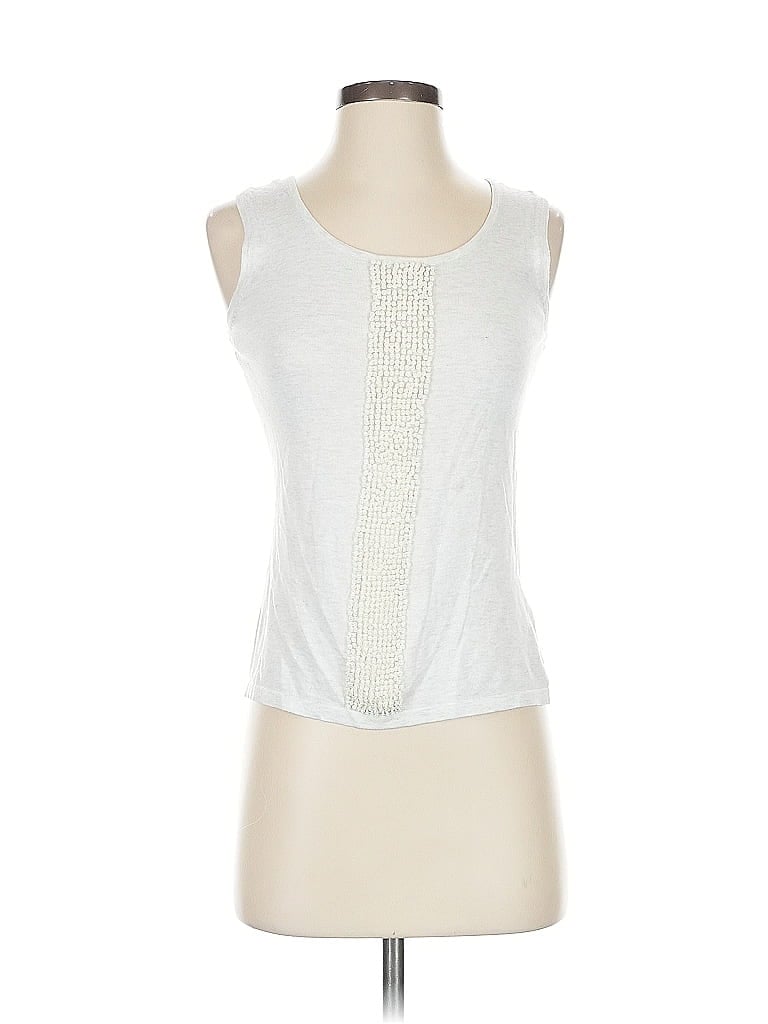 Pre-owned Robert Kitchen Sleeveless Top Silver Scoop Neck Tops