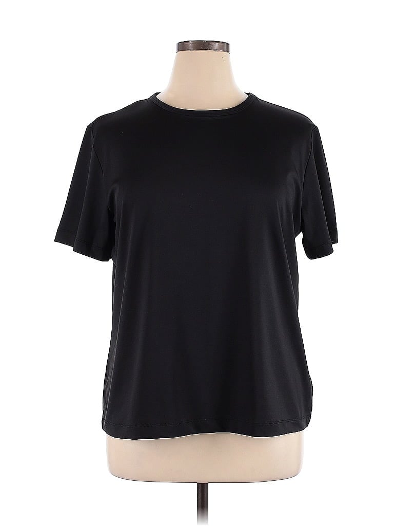 Pre-owned Susan Graver Active T-shirt In Black