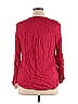 Catherines 100% Rayon Red Long Sleeve Blouse Size 0X - photo 2