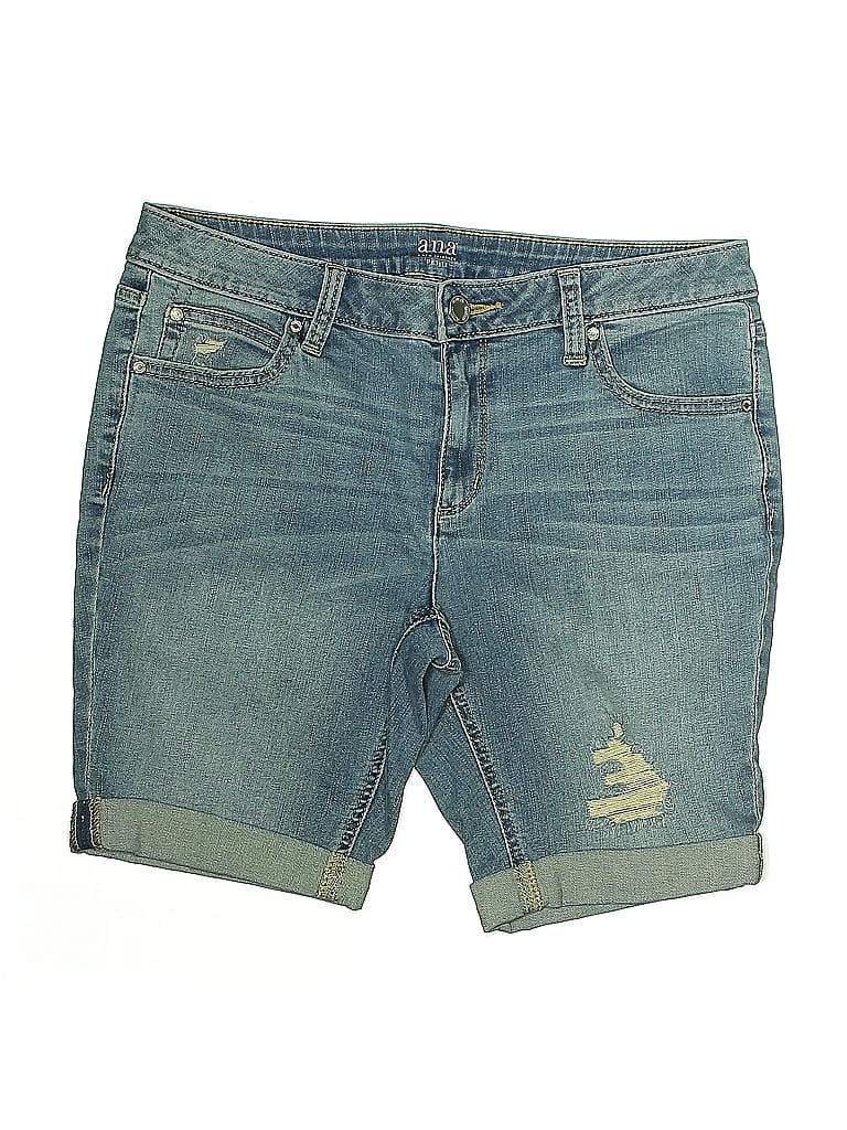 Pre-owned A.n.a. A New Approach Denim Shorts In Blue